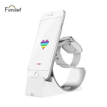 

Fimilef Phone Dock Stand Holder for i Watch Charger Dock Mount Support Bracket for iPhone Aluminum Alloy Desktop Tablet Holder