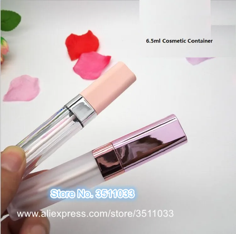 

NEW Square Pink cap Lip Gloss Tubes Empty Clear Lip Glaze bottle Frosted Eyeliner Tube Lip Beauty cosmetic Packing Container
