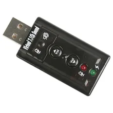 Etmakit Внешняя USB звуковая карта 7,1 канальный 3D аудио адаптер с 3,5 мм гарнитура микрофон для ПК настольный ноутбук