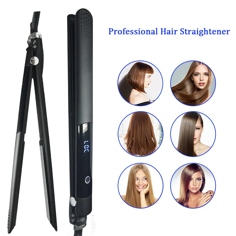Flat Iron Hair Straightener Ceramic Fast Heat LCD Display Straightening Irons Professional Salon | Красота и здоровье