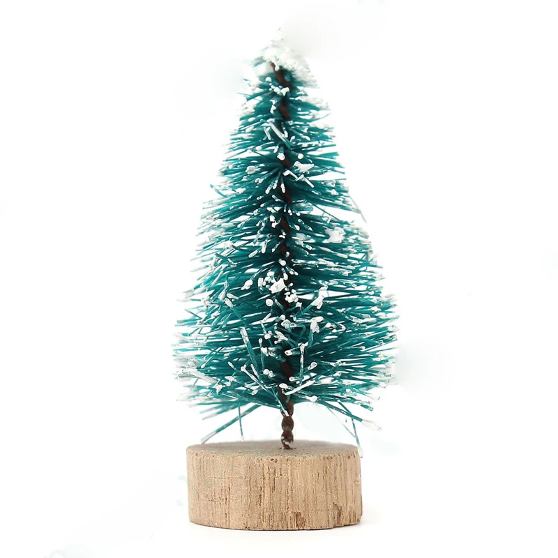 5Pcs NEW Mini Christmas Tree Decoration for Home Pine Needles Sticky Snow Mini Bonsai Tree Ornaments Christmas Gift