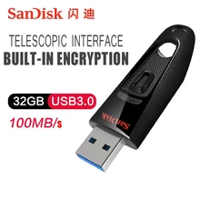Двойной флеш-накопитель SanDisk флеш-накопитель USB 3,0 CZ48 16 Гб оперативной памяти, 32 Гб встроенной памяти, 64 ГБ 128 ГБ 256 ГБ флэш-накопитель 100 МБ/с. USB Стик настольных транспортного средства U диск