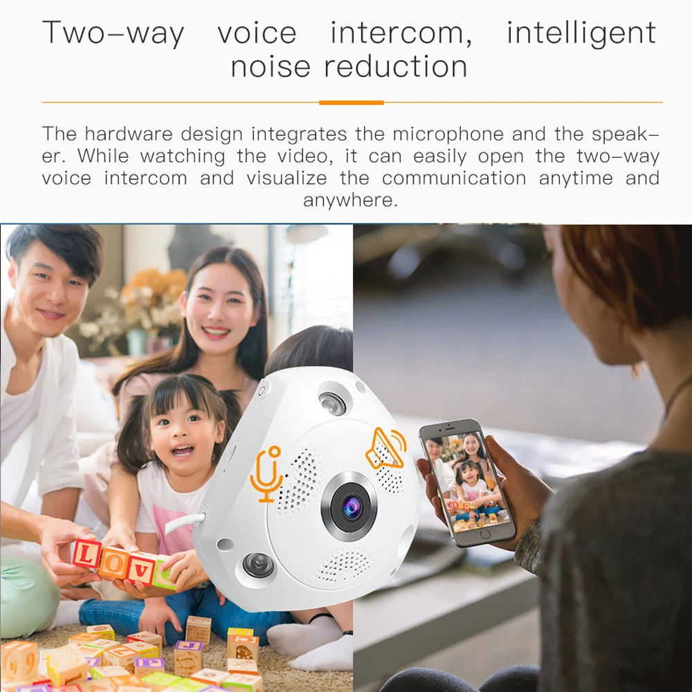 IP камера Vstarcam панорамная с поддержкой Wi Fi 3 Мп 360 градусов 1536P|Камеры