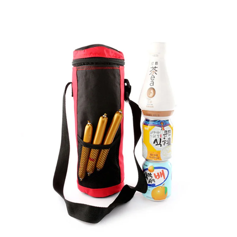 SIKOTE 2L водонепроницаемая сумка для бутылок, Термосумка-холодильник для бутылок, ткань Оксфорд, изолированная сумка-холодильник с длинным ремнем, сумки для напитков - Цвет: Red