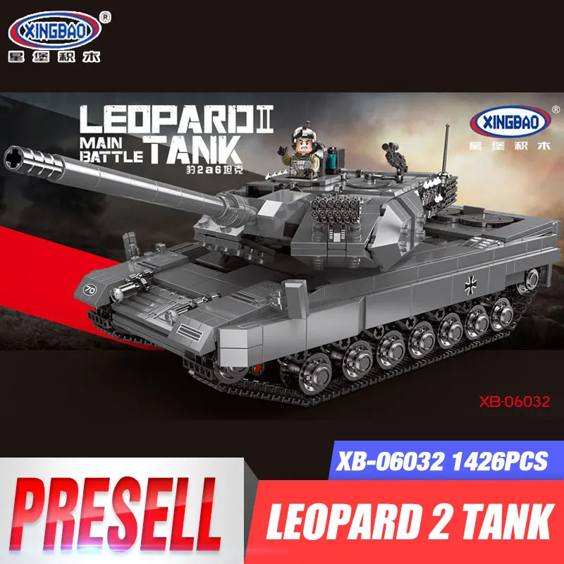 

XINGBAO 06032 Military Series The Leopard 2 Tank Set Building Blocks Bricks Tank Toys Model Boys Toys Birthday Christmas Gifts