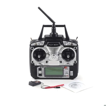 

Flysky FS-T6 FS T6 Mode 2 6CH 2.4G with LCD Screen Transmitter + FS R6B Receiver For RC Helicopter Airplane