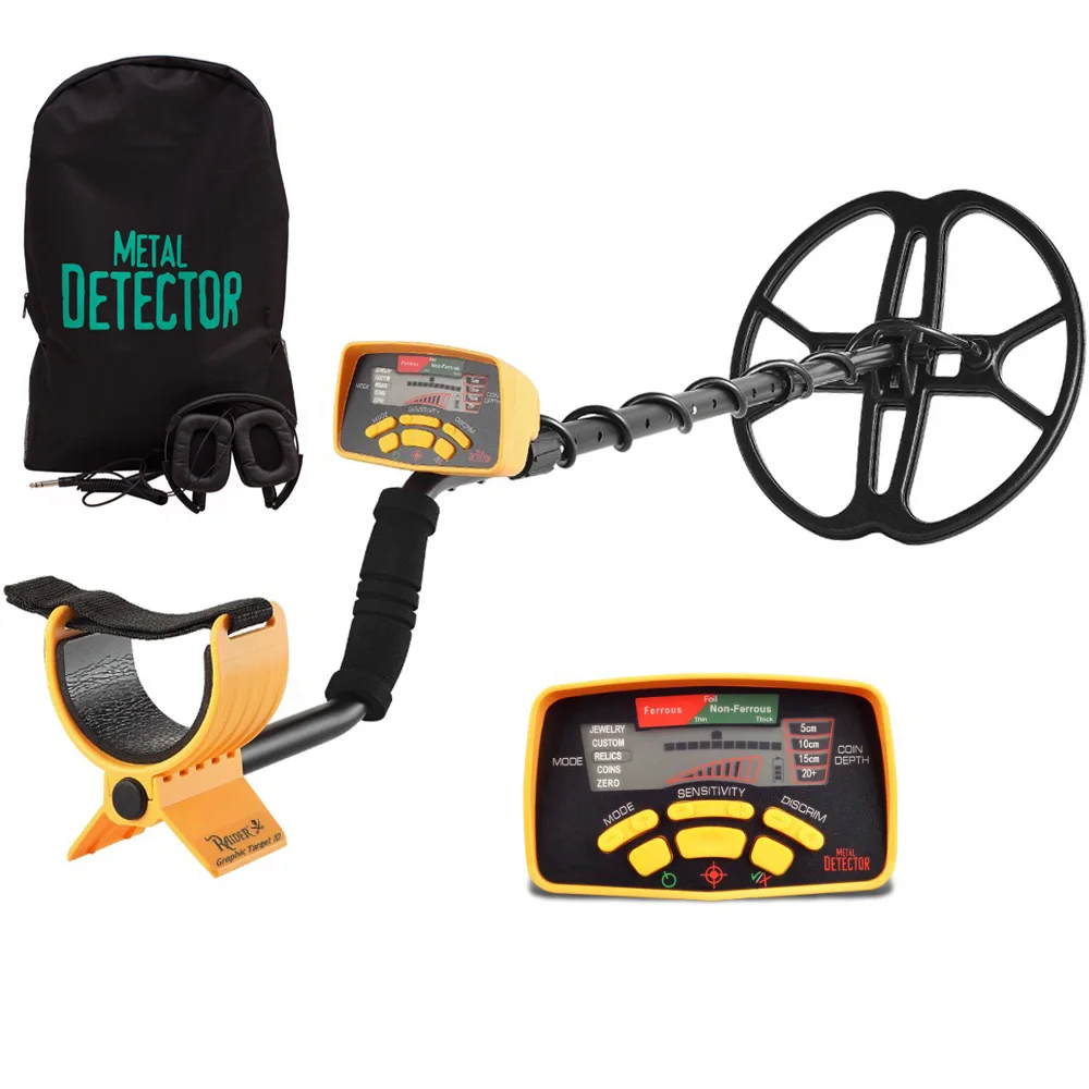 Detector de Metais Localizador do Parafuso Profissional Subterrâneo Avanço Polegadas Super Bobina Gold Digger Treasure Hunter Pinpointer Prisioneiro Md6350 12