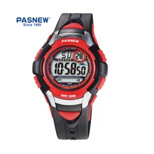 PASNEW 7 Color light children digital watch Outdoor Sport wrist watch for kids PSE-481