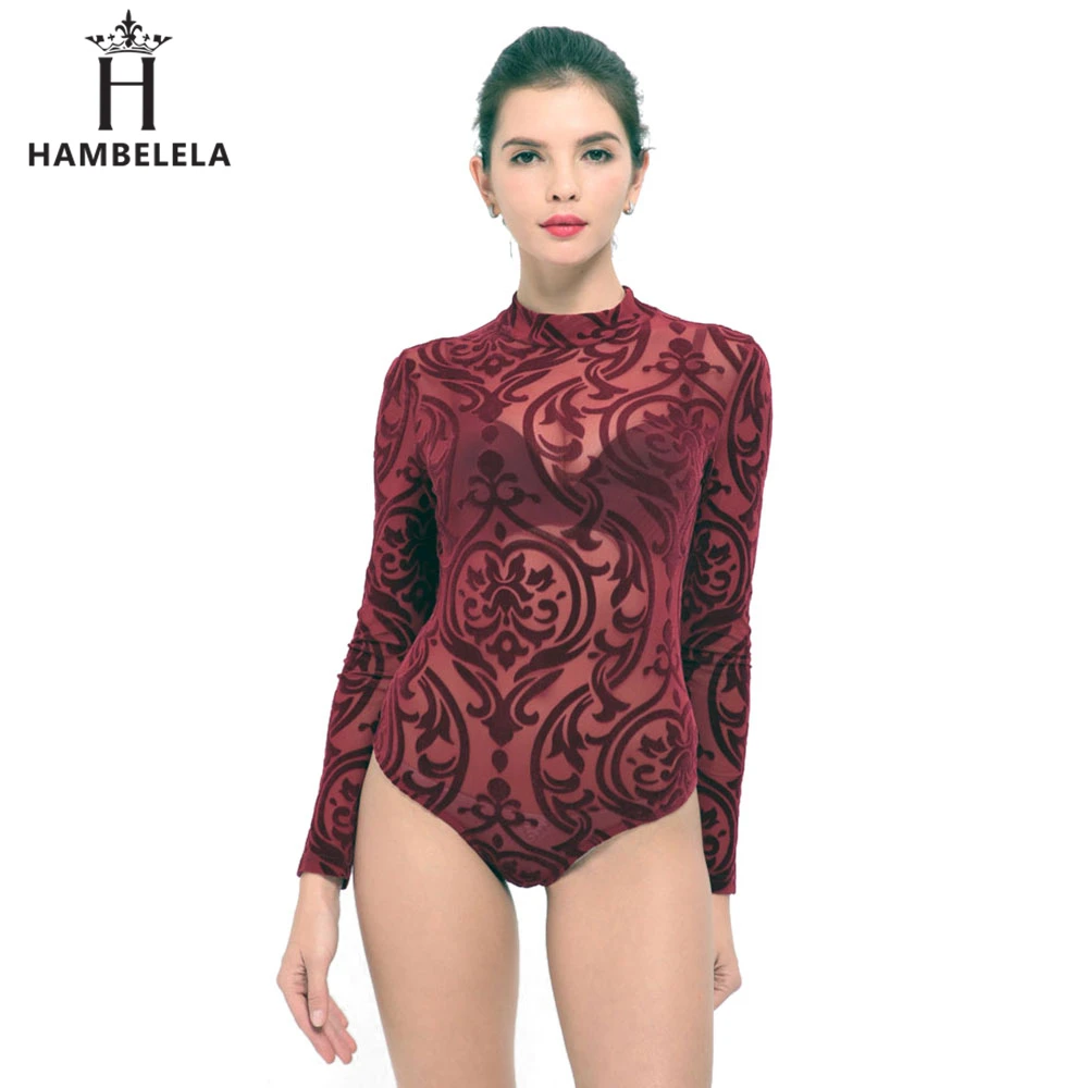 HBLL IDress Black Red Blue Ladies Bodysuit Top Woman Long Sleeve Rompers Bodysuit Macacao Body Feminino Lace Romper Women 2017 (12)
