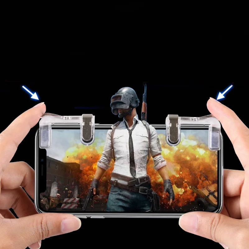 Koop 1 paar Mobiele Gaming l1 r1 Pubg Controller Shooter Joystick Android Yoistick voor Messen Out Regels van Survival voor iPhone
