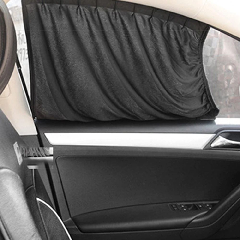 Black Car Curtains Sunshade UV Protection For Side Window Car Sun Shade