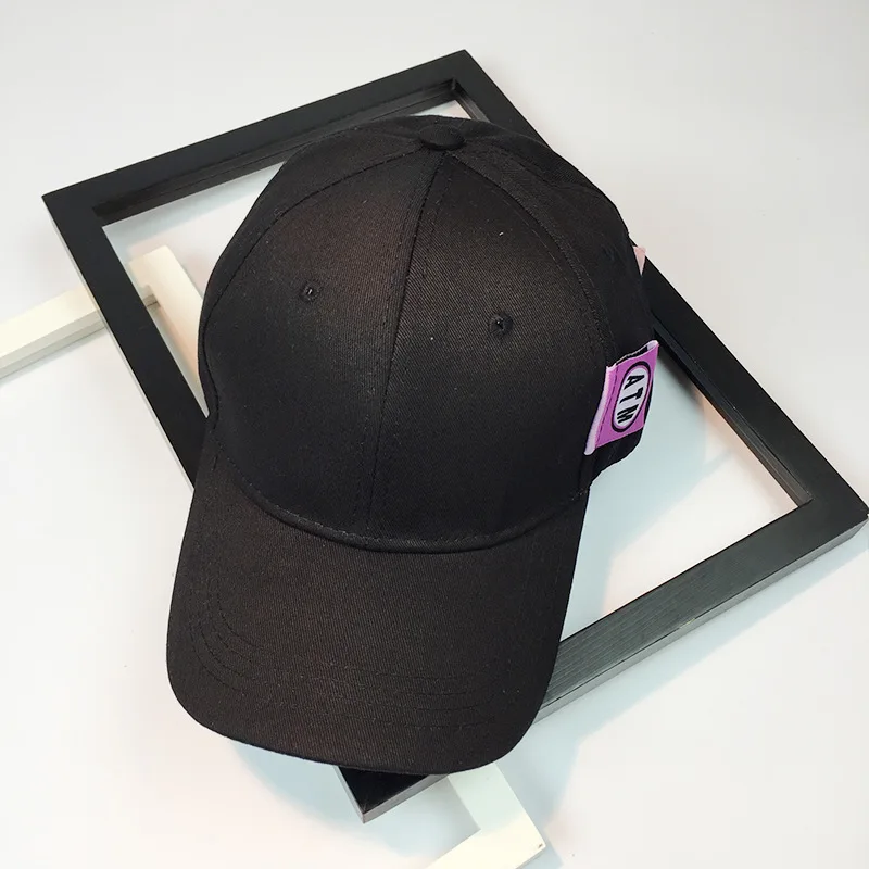 New Adult Adjustable Baseball Cap Cotton Wild Unisex Visor Solid Color Letter Embroidery M