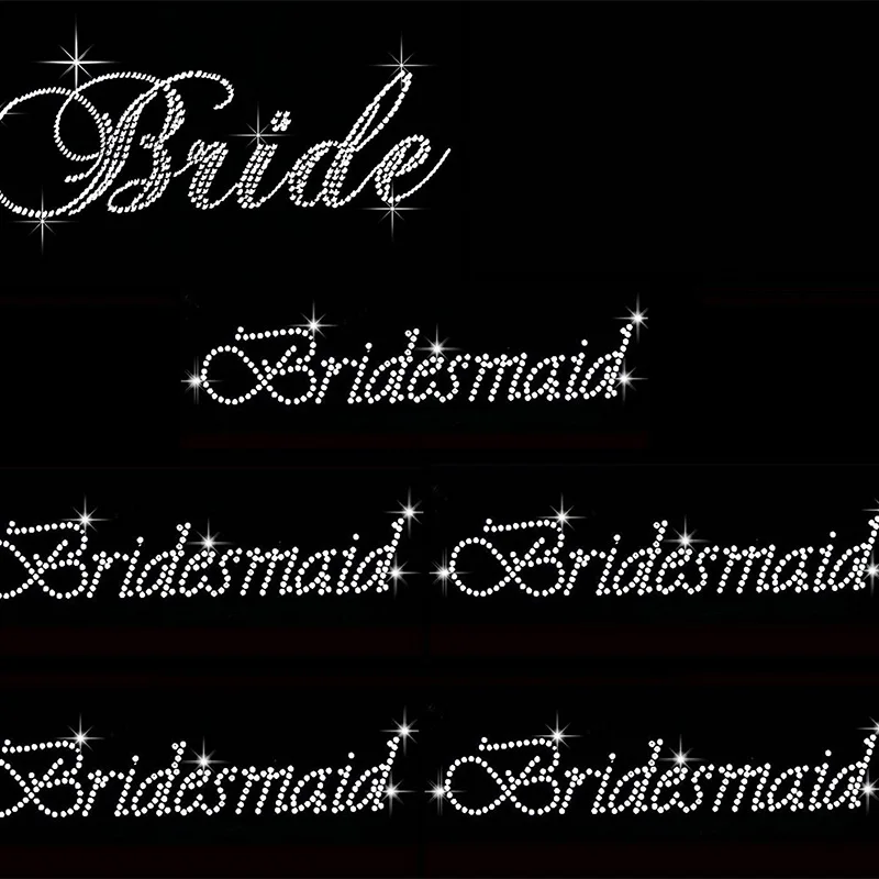 sold by pair Bridesmaid Team Bride Iron On Transfer Vinyl for Slippers Bride