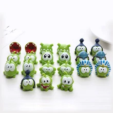 5pcs Set Cute om nom frog Resin Toys Cut the rope Action Figures Model cut the rope figure classic toys game Xmas Gifts Toys
