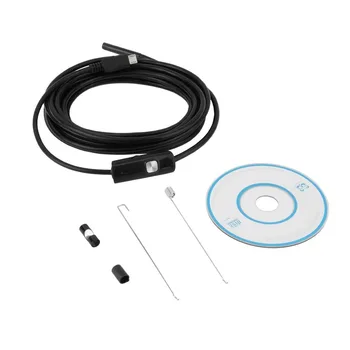 

6 LED 5.5mm Lens 480P Endoscope Waterproof Inspection Borescope for Android Focus Camera Lens USB Cable Waterproof Endoscope