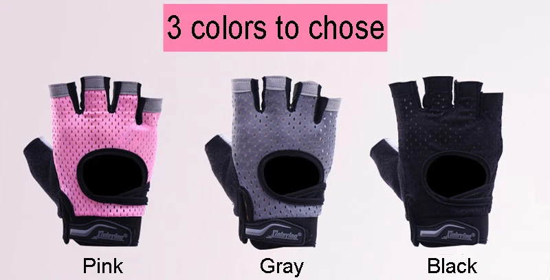 XinLuYing бодибилдинг фитнес-перчатки с полупальцами для женщин и мужчин, пригодные для носки перчатки для тяжелой атлетики, гимнастики, тренировок, велосипеда, велоспорта, розовые XS S