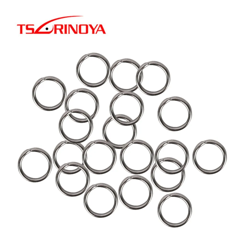 TSURINOYA 40Pcs 4.5mm Stainless Steel Fishing Split Rings for Spinner Double Loop Hooks Connector Accessories | Спорт и развлечения