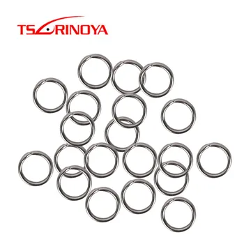 

TSURINOYA 40Pcs 4.5mm Stainless Steel Fishing Split Rings for Fishing Spinner Double Loop Hooks Connector Fishing Accessories