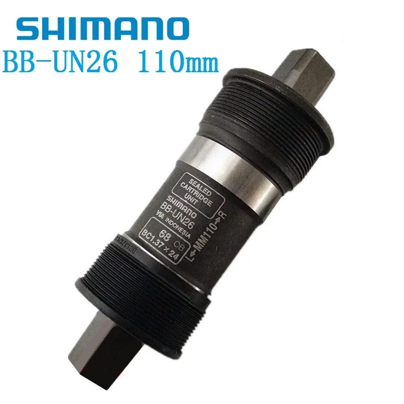 Оригинальный Shimano BB UN26 68*110 мм Дорожный велосипед нижние кронштейны квадратное