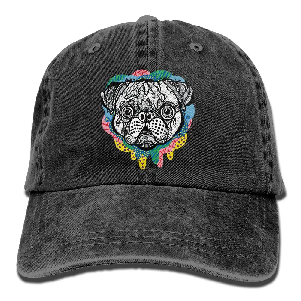 SAMCUSTOM i love my pug 3D креативная индивидуальность Промытые джинсовые шапки осень лето для мужчин и женщин Гольф Sunblock хоккейные кепки