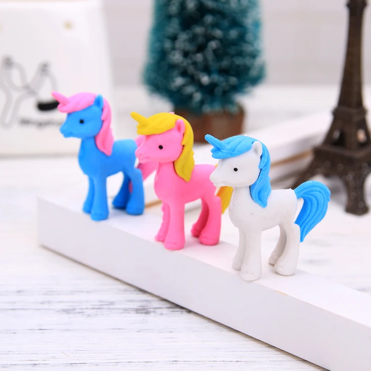 

10pcs Unicorn Erasers Birthday Party Favors for Kids Carnival Prizes Pinata Goodie Bag Stuffers Prizes Children's Party Gifts