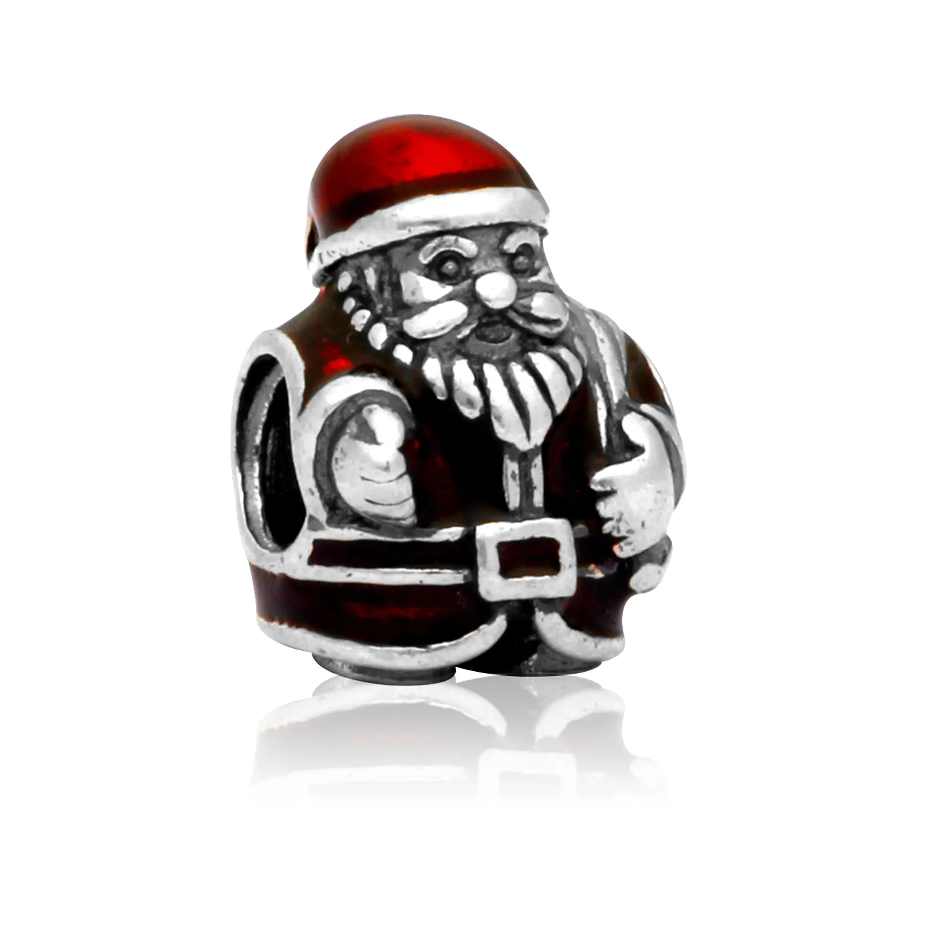 

1pc european plata de ley 925 christmas Santa Claus big hole bead charm Charm Bracelets beads ENM230