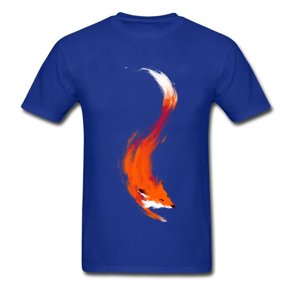 Casual The Quick Orange-Red Fox Short Sleeve ostern Day Tops T Shirt On Sale O-Neck Pure Cotton Tee-Shirt Youth Top T-shirts The Quick Orange-Red Fox blue
