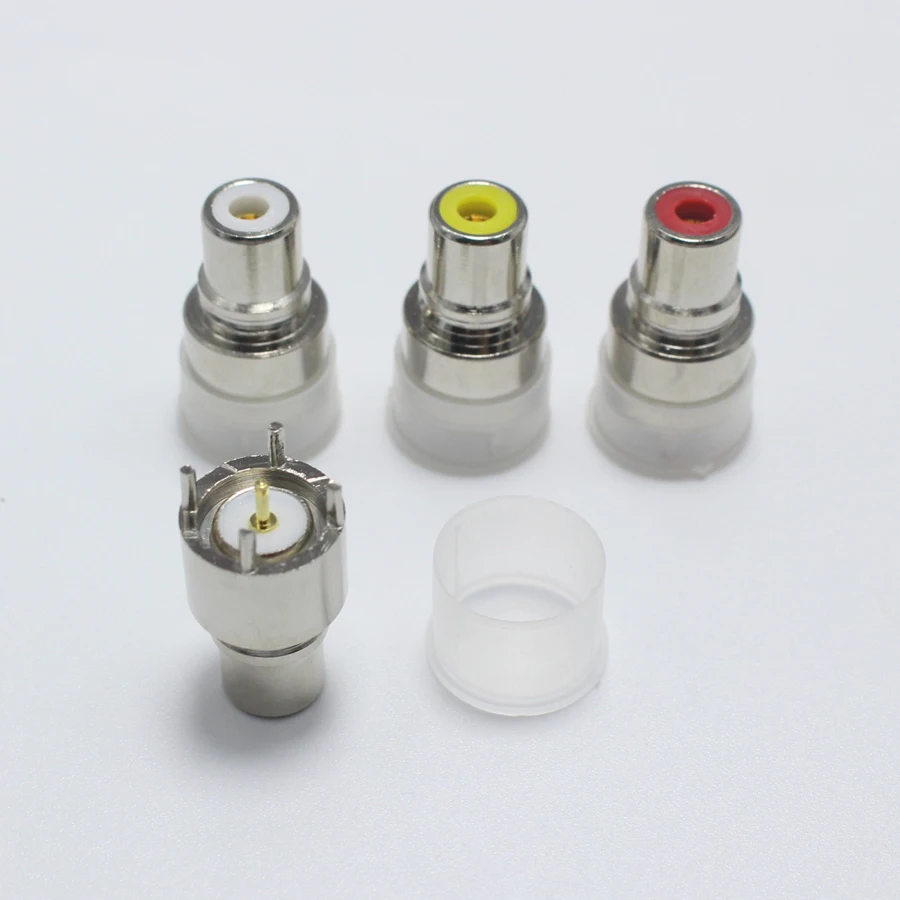 1 шт. медный разъем RCA 4Pin гнездовой KE DIP печатная плата аудио красный желтый белый