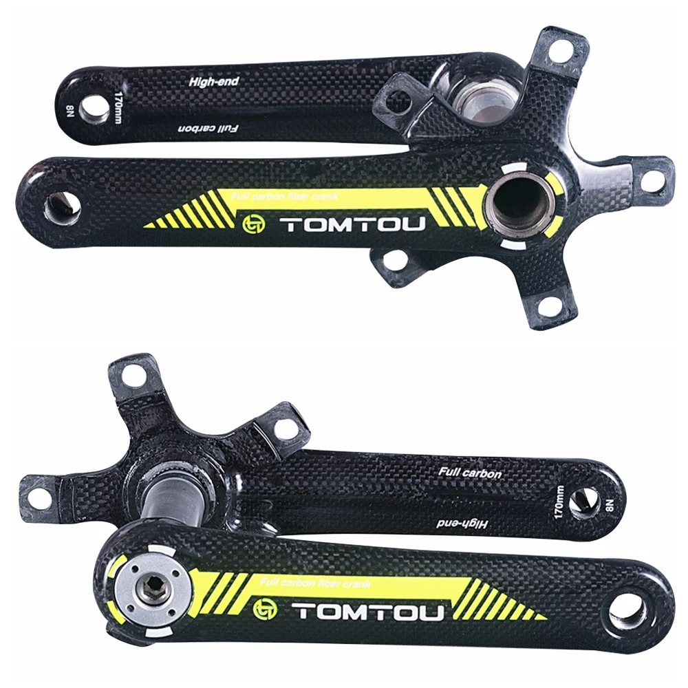 Из карбонового волокна от tomtou велосипед Crank дорожный Crankset 5 коготь BCD 110/130 мм длина