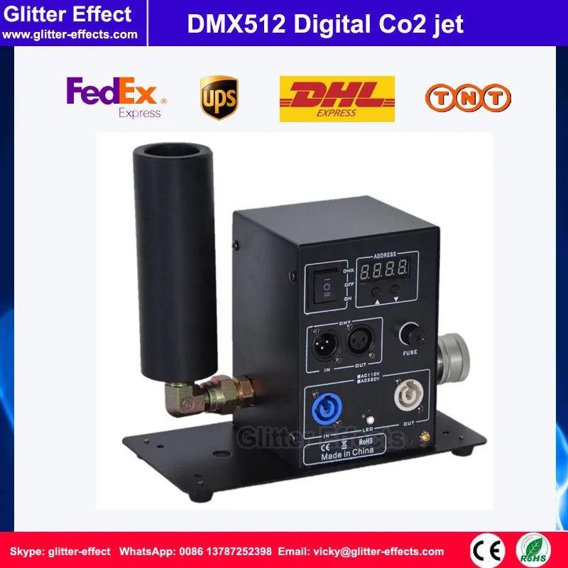DMX512 הדיגיטלי צינור יחיד Co2 jet DJ דיסקו מועדון לילה תיאטרון בר cyro ציוד שלב מכונת ערפל