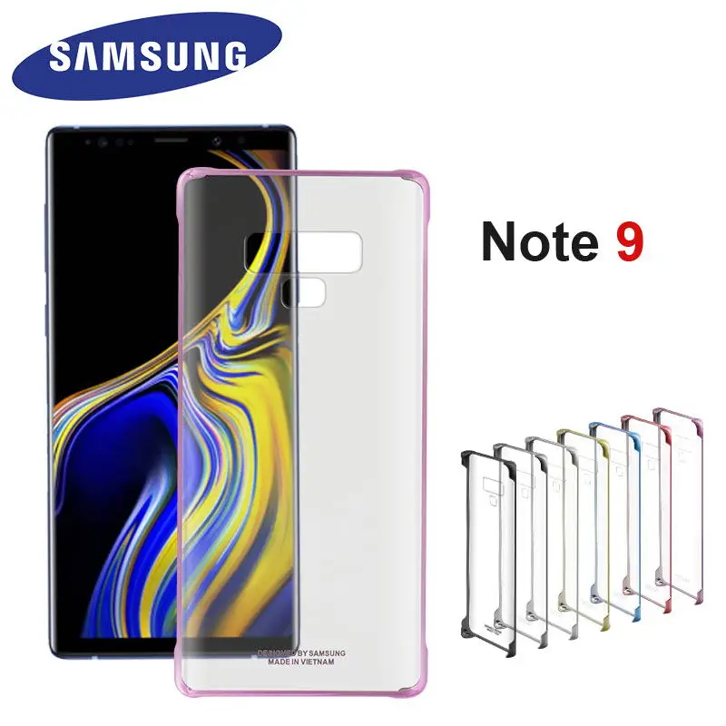 

Original Samsung Galaxy Note 9 Case Transparent Hard PC Back Cover Ultra Slim Clear Samsng Note 9 N960 Protective Case Capa