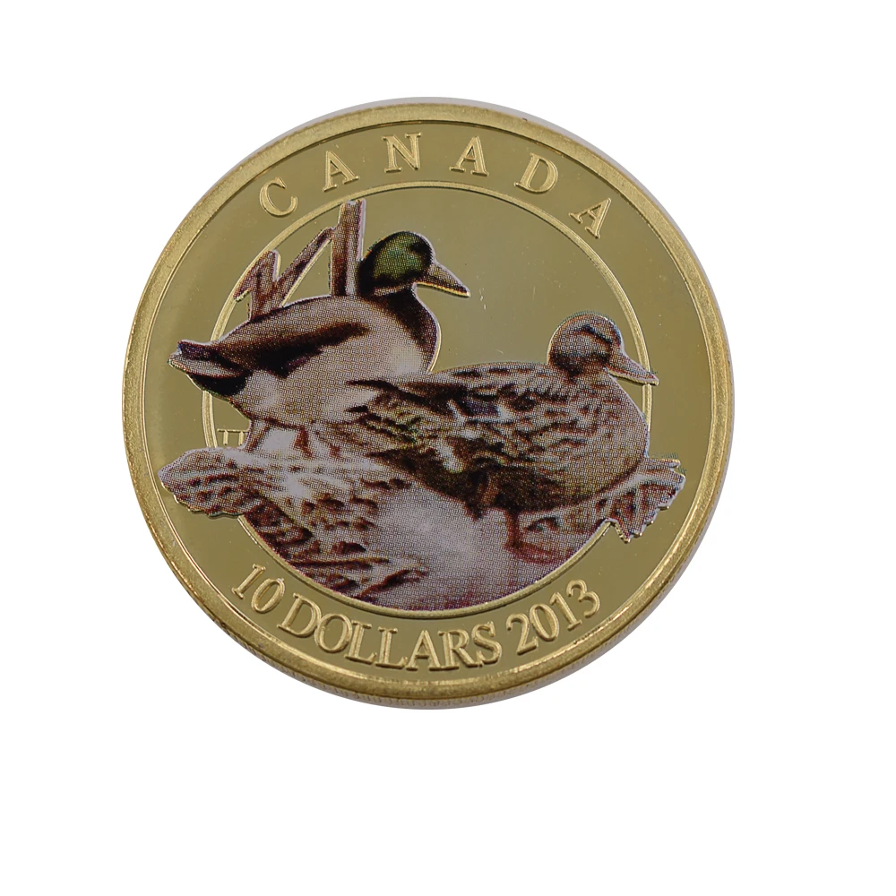 Canada Cute Animal Metal Coin 24k Gold Plated Commemorative Elizebath II Home Decoration Accessories | Дом и сад