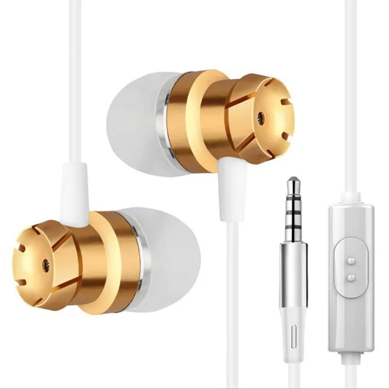 In-ear auriculares estéreo para Samsung Galaxy a3 a5 a7 2016 2017 antracita/oro