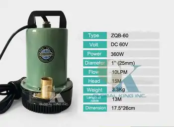 

DC60V Farm & Ranch Solar Powered Deep Well Submersible Water Pump 49.2FT Max Lift(Green)
