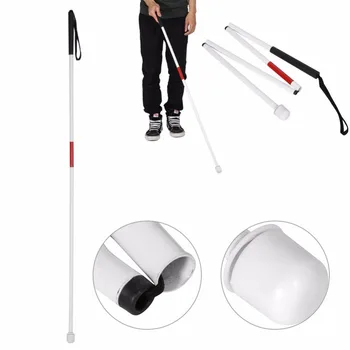 

127cm 4-Sections Folding Walking Stick Aluminum Alloy Mobility Folding Cane Walking Stick Crutch For The Blind Walking Sticks