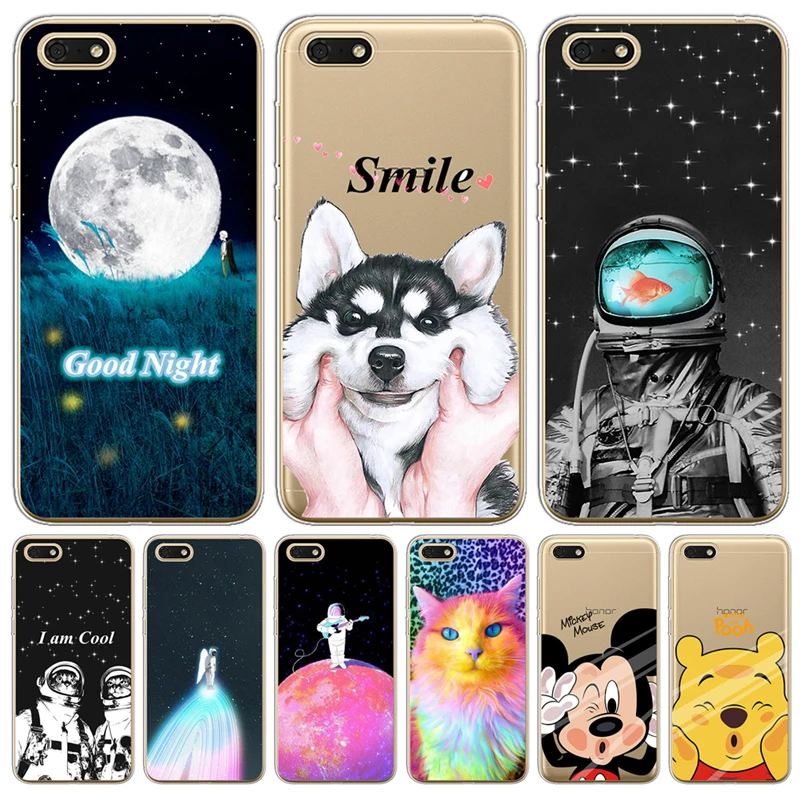 For Huawei Honor 7C 7A Pro 8 Lite 8X 9 10 Nova 2 Plus 3 3i Y5 II Y6 Y3 2017 Prime 2018 Phone Case cover Cartoon cute |