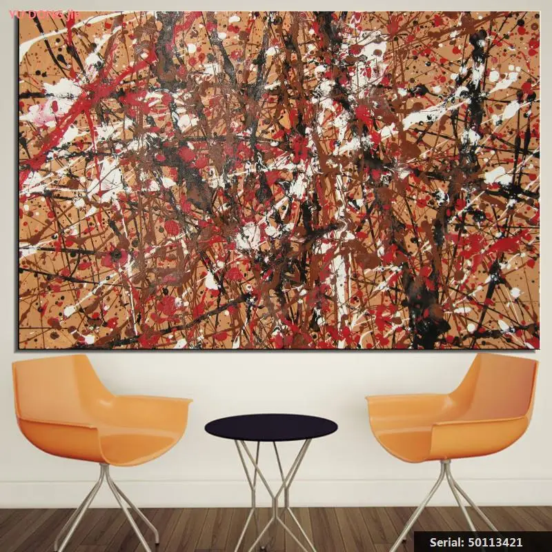 Jackson Still life Abstract oil Painting Drawing art Spray Unframed Canvas wire straw children action kitchen50113421 | Дом и сад