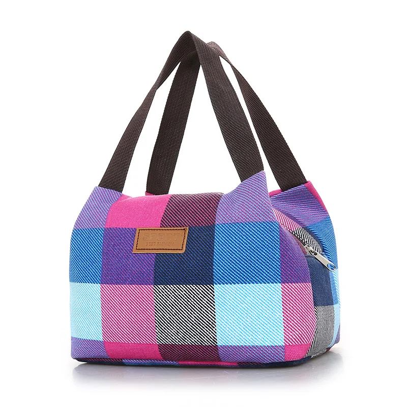 

Oxford canvas lunch box top handle bags portable mother tote bag small cloth handbag student with rice handkerchief female bag