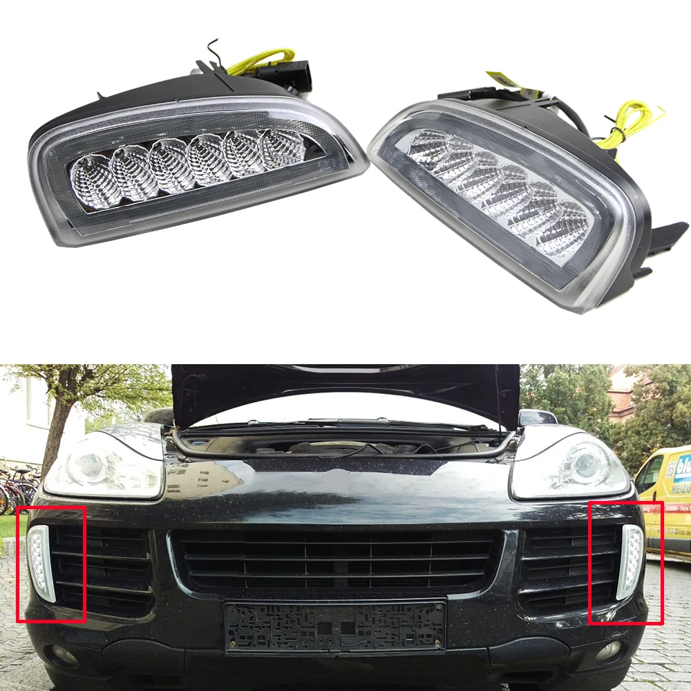 2x E4 R87 LED Daytime Running Lights DRL Case for Porsche Cayenne 2008