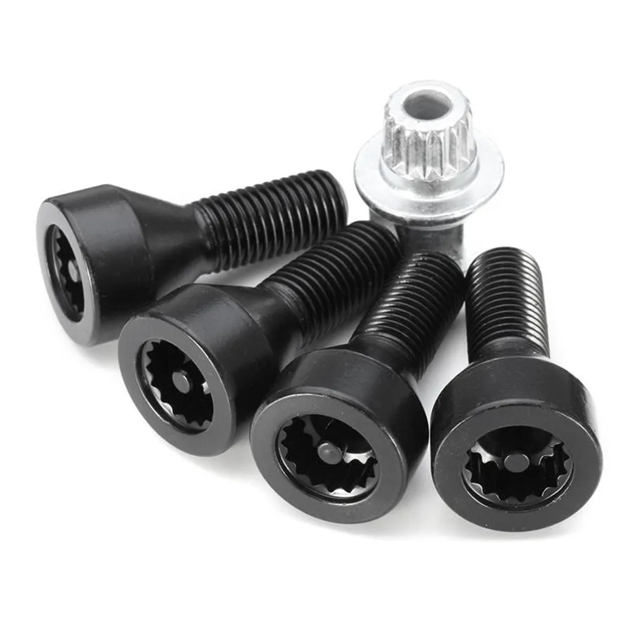 Комплект Колесных замков M12 x 1 5 черные болты для BMW E32 E34 3 6 серия Mini #36136786419 #36131180882