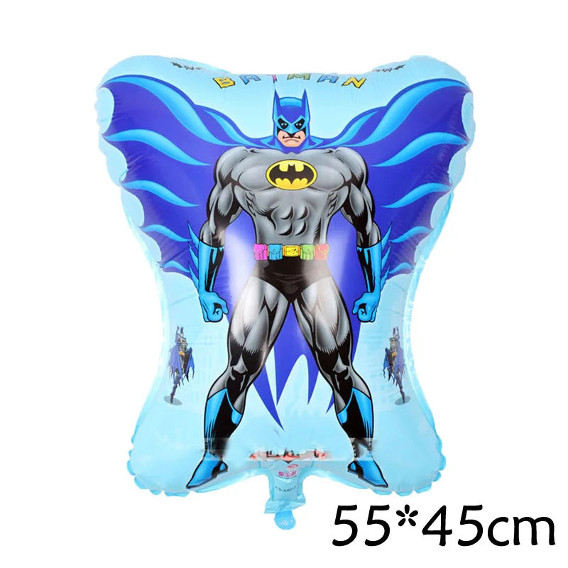 1 шт./лот Мстители воздушный шарик из фольги в форме супер героем мультфильмов «Человек-паук», «Бэтмен» для детей на день рождения принадлежности для детской вечеринки игрушки принадлежности подарок - Цвет: Batman 55x45cm