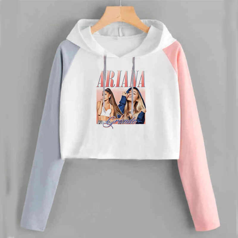Ariana Grande Sweetener Tour футболка женская укороченная футболка 7 колец с космическим принтом женская футболка Топы Thank You Next одежда - Цвет: 20