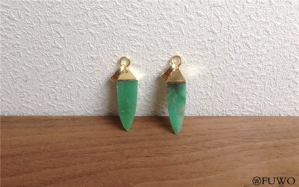 Chrysoprase Point Pendant 8