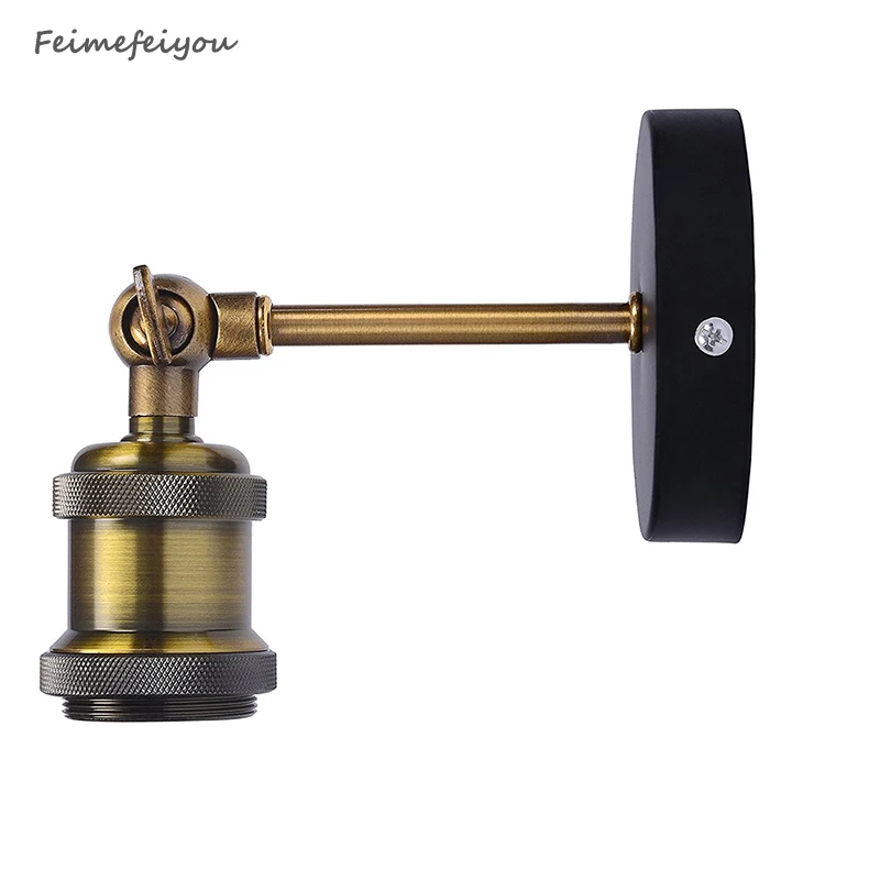 

Feimefeiyou DIY Wall Lights Vintage E27 Plated Loft Iron Wall Lamp Retro Industrial Bathroom Stair Antique Lamp Luminaria