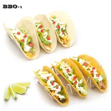 1pc Kitchen Tool Food Shelf Food Grade Stainless Steel 202 Taco Rack Colorful Food Taco Holder Restaurant Kitchen Food Taco Rack