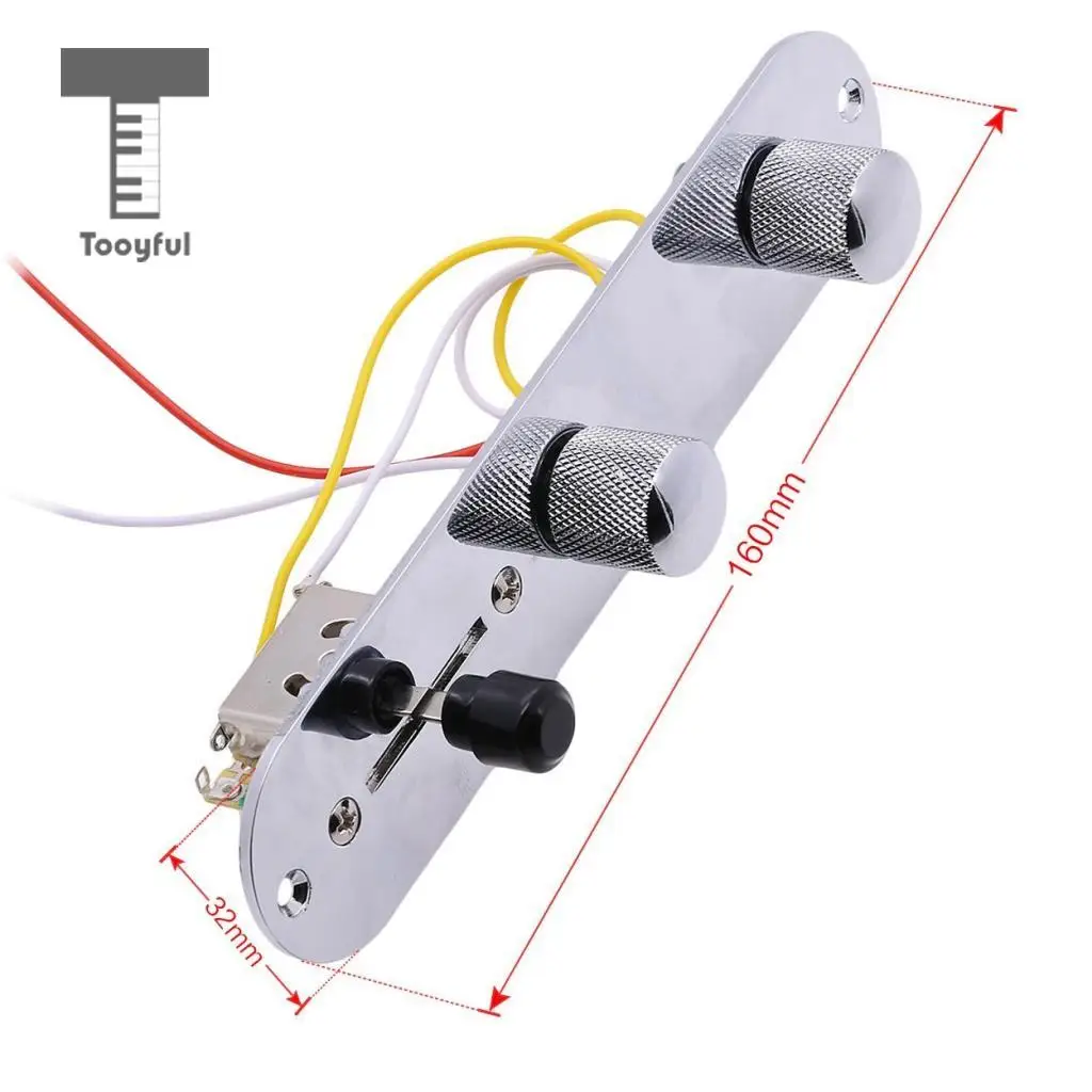 Tooyful Wired Loaded Control Plate Harness 3 Way Switch for TL Tele Telecaster Electric Guitar Parts