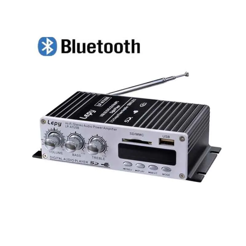 KYYSLB LP-A7 12 В 20 Вт* 2 Мини Bluetooth 4,2 домашний автомобильный усилитель SD CD DVD MP3 FM с радио цифровой аудио плеер Усилитель