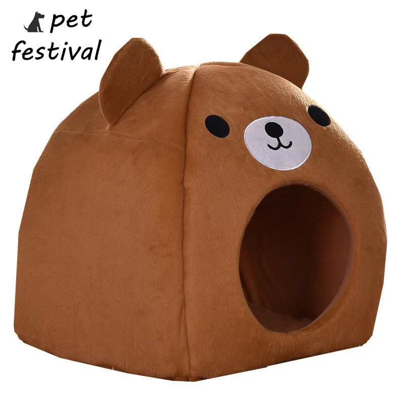 

Pet Festival Pet Dog Cat House Tent Kennel Doggy Winter Warm Cushion Basket Animal Bed Cave Pet Products Supplies