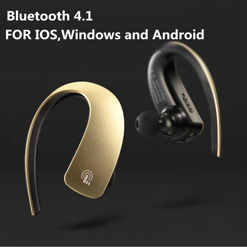 2016 newest Wireless Bluetooth Stereo Headset Earhook Headphone In Ear Earphones For Xiaomi Sony Apple mobile