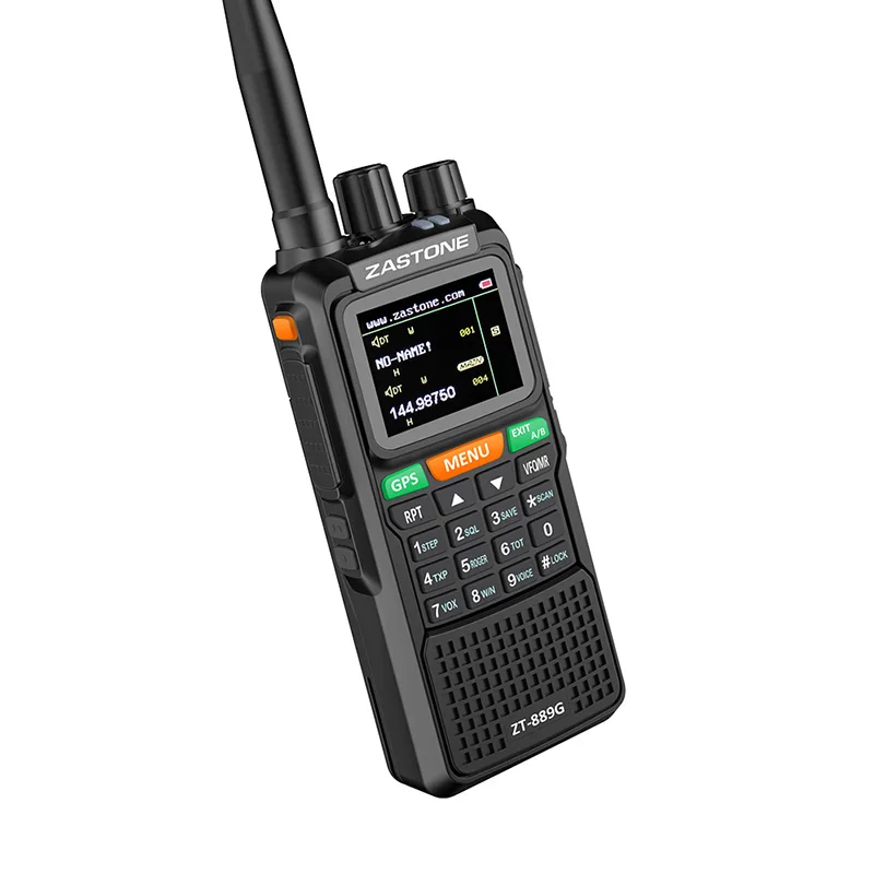 ZASTONE 889G gps SOS рация 10 Вт 3000mAh VHF радио 134-174Mhz UHF 400-520Mhz 999CH радио приемопередатчик портативный telsiz